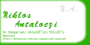 miklos antaloczi business card